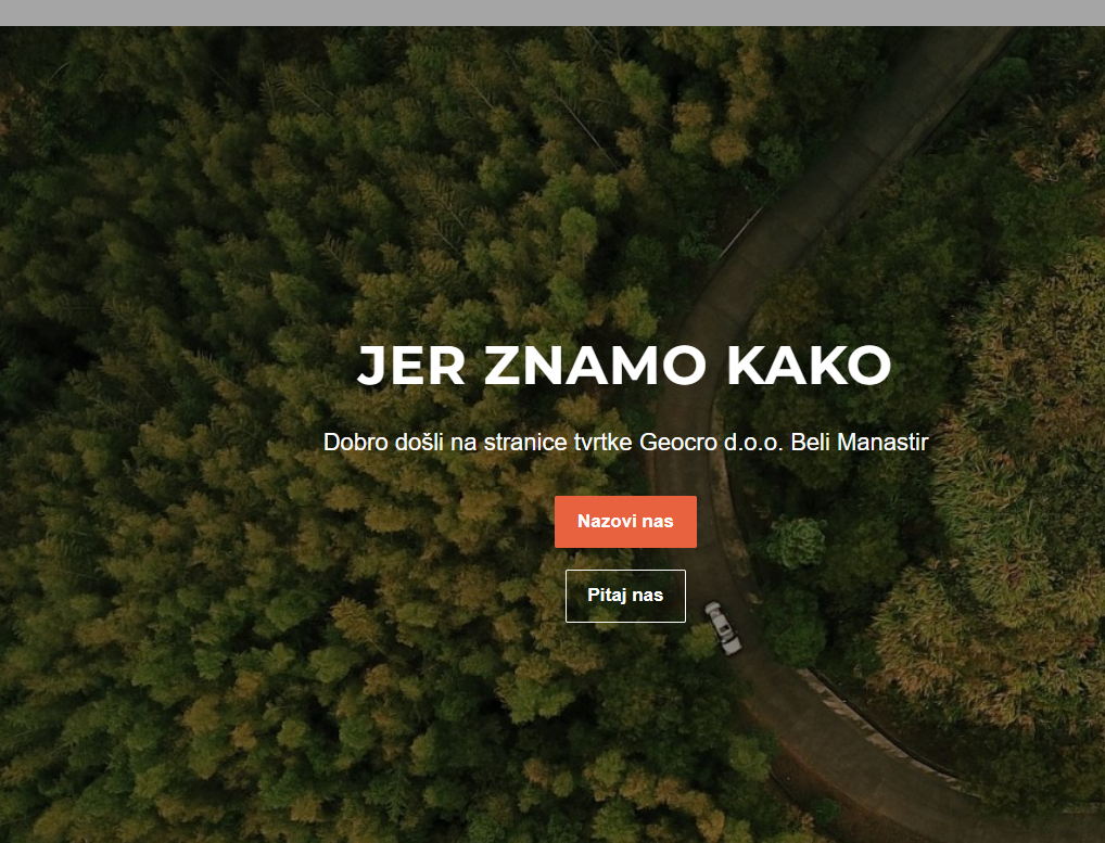 GeoCro web stranica - izrada i modernizacija poslovne prezentacije
